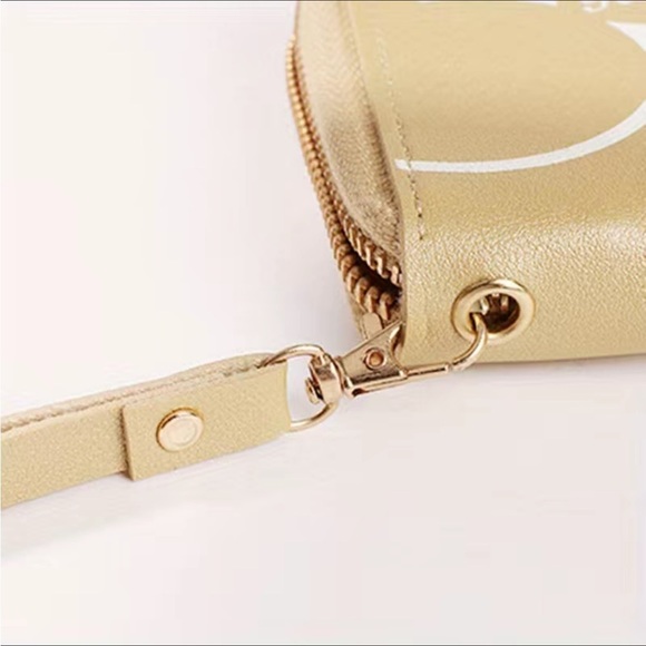 Minnie Mickey Mouse Wristlet Clutch Convertible Wallet Black - Picture 6 of 16